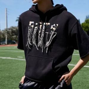 Free People Freestyle short-sleeve Hoodie in black